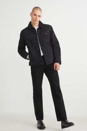 C&A Regular Jeans Herren Schwarz | EFXUP-1398