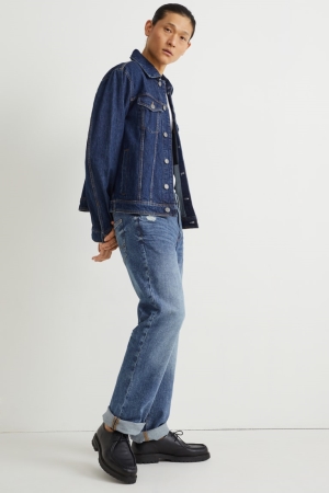 C&A Regular Lycra® With Recycled Baumwoll Jeans Herren Blau Hellblau | WQMXO-6514