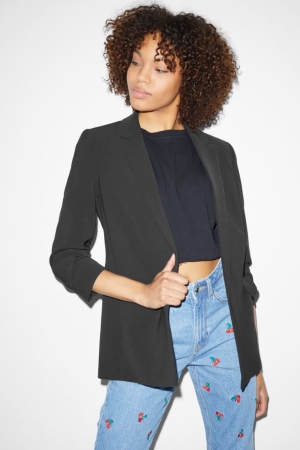 C&A Relaxed Fit With Recycled Polyester Blazer Damen Schwarz | JUSCN-0715