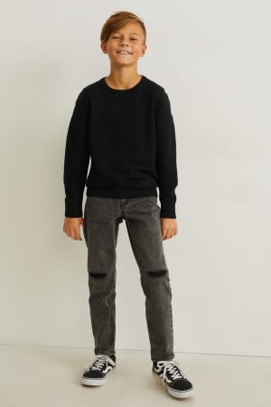C&A Relaxed Hosen Jungen Blau Dunkelgrau | MUGJS-4527