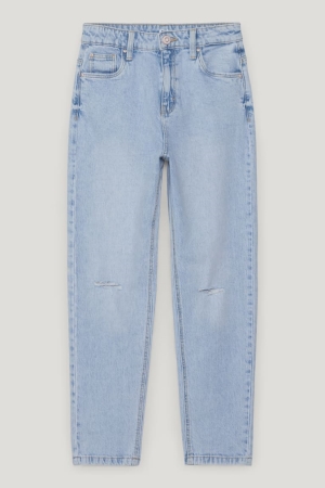C&A Relaxed Jeans Mädchen Blau Hellblau | POBQS-7169