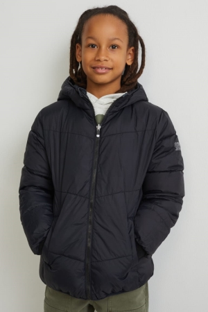C&A Reversible Recycled Jacke Mädchen Schwarz | DASFH-8247