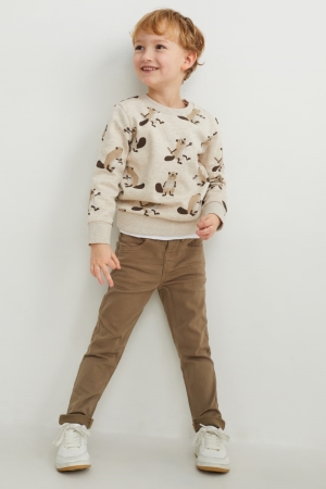 C&A Schlank Fit Lycra® Hosen Jungen Beige | SNHJG-7213