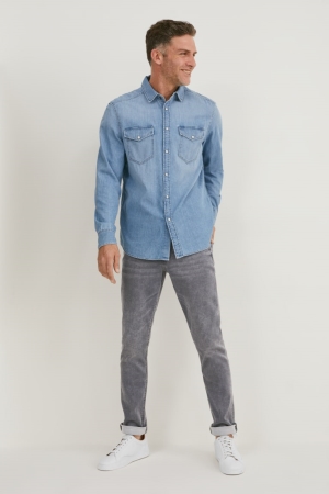 C&A Schlank Flex Jog Denim Recycled Jeans Herren Blau Grau | QJVFR-1527