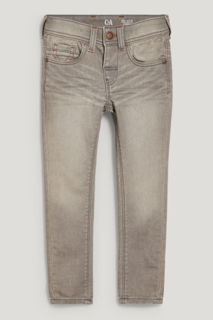 C&A Schlank Jog Denim Lycra® Organic Baumwoll Jeans Jungen Blau Hellgrau | SOAXM-4051