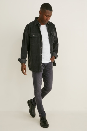 C&A Schlank Lycra® Jeans Herren Grau | LFBPX-4267