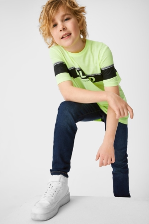 C&A Schlank Organic Baumwoll Jeans Jungen Blau Dunkelblau | GLNUS-9860