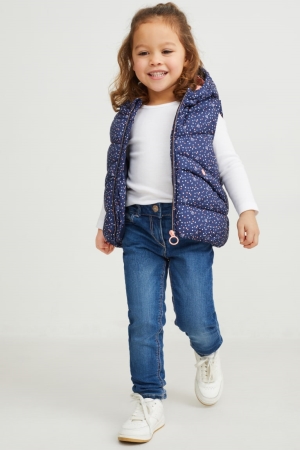 C&A Schlank Thermal Jeans Mädchen Blau | UTAEZ-9356