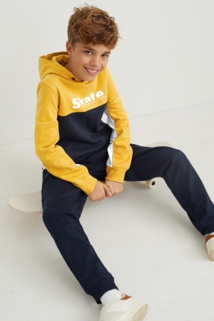 C&A Set And Joggers 2 Piece Hoodie Mädchen Gelb | FMRHN-5692