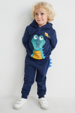C&A Set And Joggers 2 Piece Hoodie Mädchen Dunkelblau | WFEPC-8403