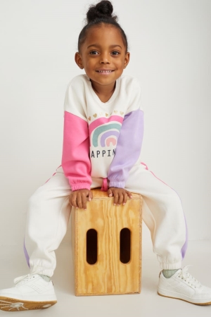 C&A Set And Joggers 2 Piece Sweatshirts Mädchen Weiß | SUQWI-5046