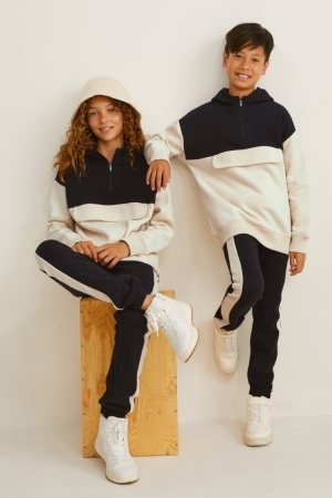 C&A Set And Joggers Genderneutral 2 Piece Hosen Mädchen Schwarz | IAOHW-8574