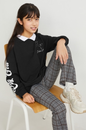 C&A Set And Leggings 2 Piece Sweatshirts Mädchen Schwarz | FBJOC-5928