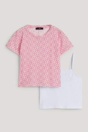 C&A Set Of T-shirts Mädchen Rosa | RYCTJ-2518