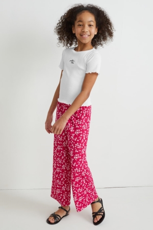 C&A Set Sleeve And Cloth 2 Piece T-shirts Mädchen Dunkelrosa | PHDJB-6910