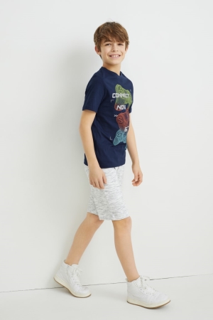 C&A Set Sleeve And Sweat T-shirts Jungen Dunkelblau | ARJEK-1650