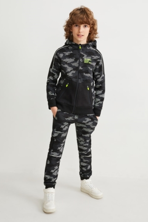 C&A Set Zip-through With Hood And Joggers 2 Piece Hosen Jungen Camouflage | YEWUO-1236