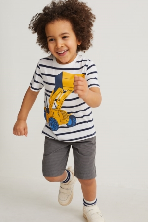 C&A Shorts Hosen Jungen Grau | HMLJP-6912