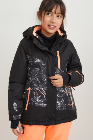 C&A Ski With Hood Jacke Mädchen Schwarz | WDOLV-8614