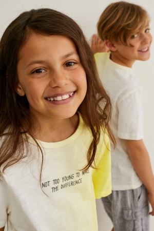 C&A Sleeve Genderneutral T-shirts Jungen Gelb | WJOEH-3794