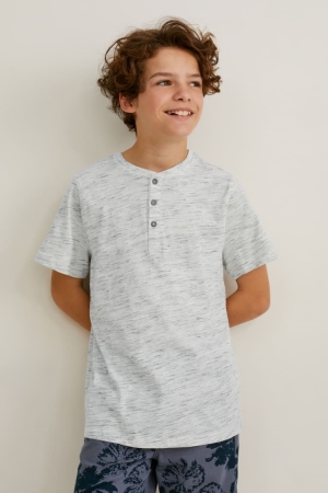 C&A Sleeve T-shirts Jungen Hellgrau | CWMZJ-5847