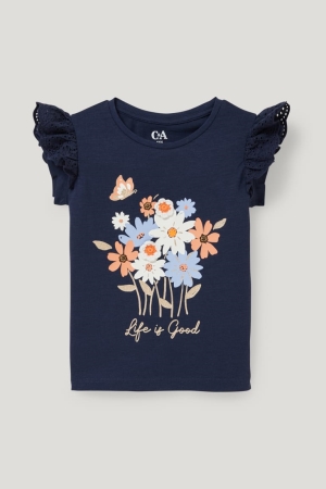 C&A Sleeve T-shirts Mädchen Dunkelblau | JWVIA-0491