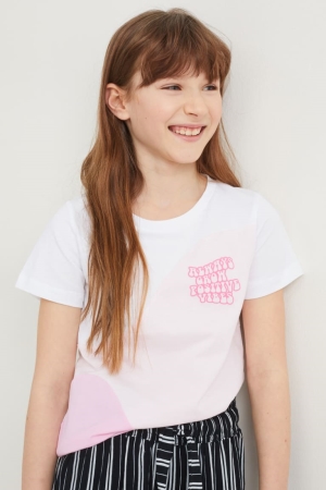 C&A Sleeve T-shirts Mädchen Rosa | QWGNO-6235