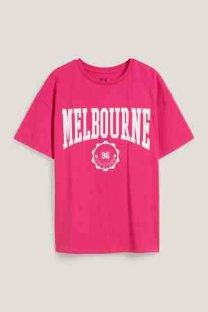 C&A Sleeve T-shirts Mädchen Rosa | ZFVPG-7056