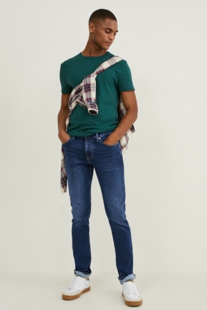 C&A Slim Flex Jog Denim Jeans Herren Blau Dunkelblau | VUCGN-1864