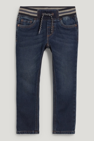 C&A Slim Jog Denim Lycra® Organic Baumwoll Jeans Jungen Blau Dunkelblau | NAKCD-7209