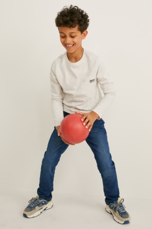 C&A Slim Thermal Jog Denim Jeans Jungen Blau | HUCMI-5936