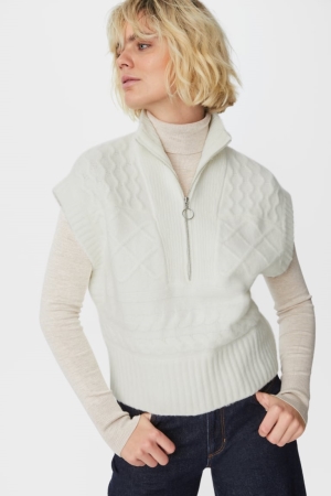C&A Slipover Hoodie Damen Weiß | VTNAB-1720