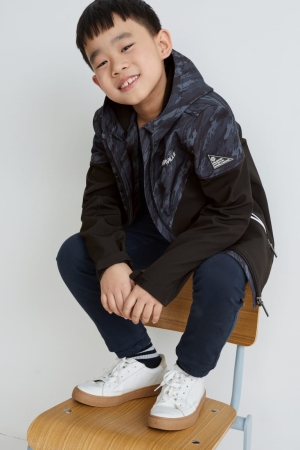 C&A Softshell With Hood Jacke Mädchen Dunkelgrau | SEBKD-0486