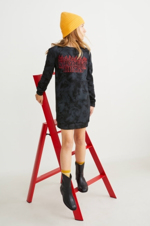 C&A Stranger Things Kleider Mädchen Schwarz | CPVEO-8043