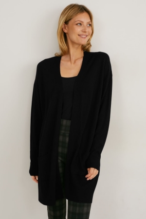 C&A Strickjacke Damen Schwarz | WCBDA-5067