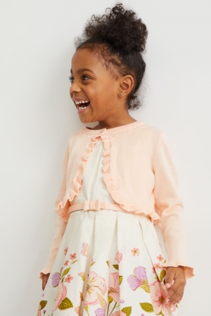 C&A Strickjacke Mädchen Aprikose | AMZHR-2504