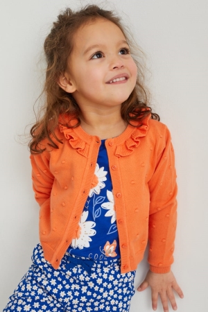 C&A Strickjacke Mädchen Orange | QPTKB-8291