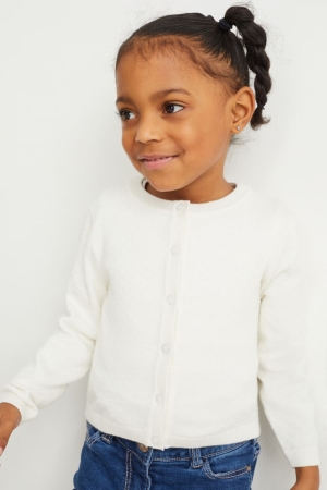 C&A Strickjacke Mädchen Weiß | IFWMR-6498