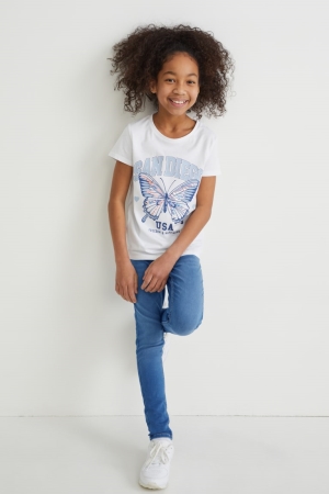 C&A Super Schlank Jeans Mädchen Blau | ZGVTF-1753