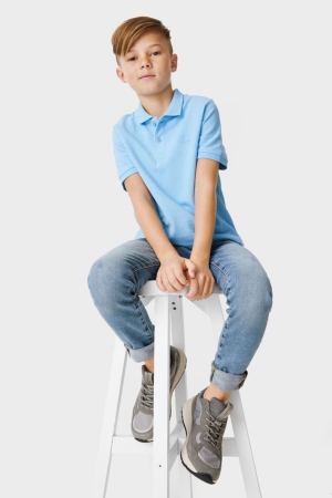 C&A Super Schlank Organic Baumwoll Jeans Jungen Blau | JXHWG-0471