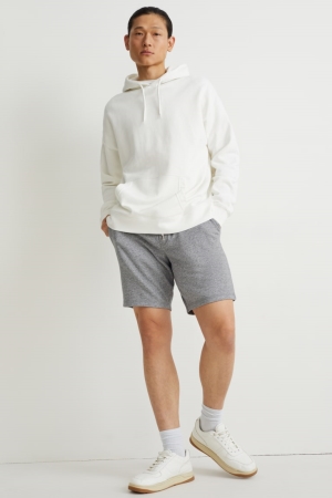C&A Sweat With Organic Baumwoll Kurze Hose Herren Hellgrau | DSHLZ-2407