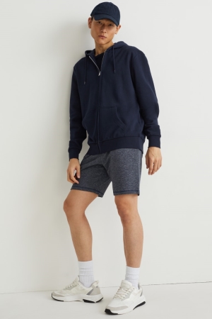 C&A Sweat With Organic Baumwoll Kurze Hose Herren Grau | QPAKC-7018