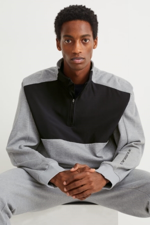 C&A Sweatshirts Herren Grau Schwarz | ESVTY-6245
