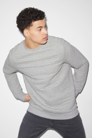 C&A Sweatshirts Herren Hellgrau | KQOXS-5217