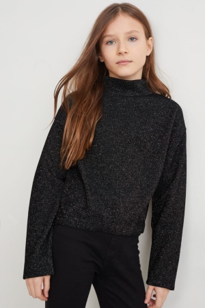 C&A Sweatshirts Mädchen Schwarz | NDOHT-0315
