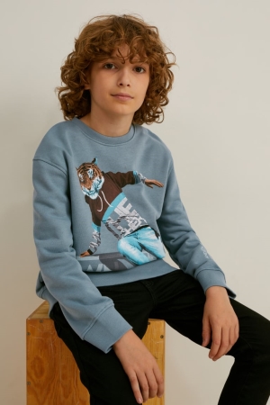 C&A Sweatshirts Mädchen Türkis | DAVNL-7809