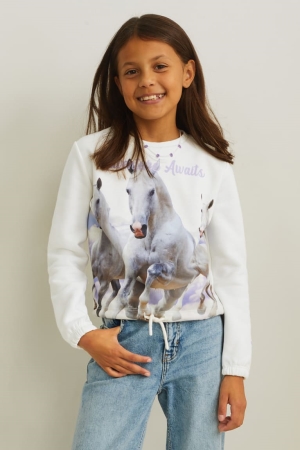 C&A Sweatshirts Mädchen Weiß | QHORG-6021