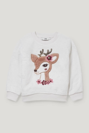 C&A Sweatshirts Mädchen Weiß | VAYUG-1436