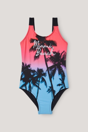C&A Swimsuit Lycra® Xtra Life™ Bademode Mädchen Schwarz | DQKRE-6380