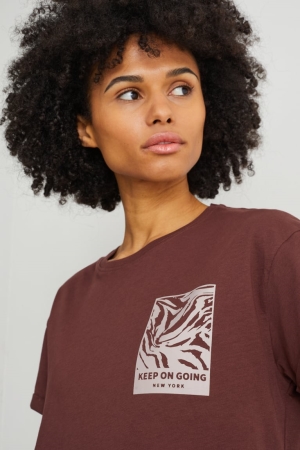 C&A T-shirts Damen Dunkelbraun | ZVAPO-7496